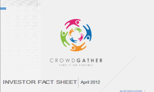 CrowdGather (CRWG) Investor Fact Sheet